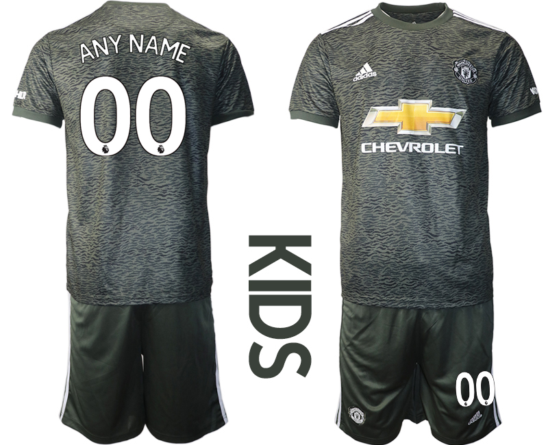 Youth 2020-2021 club Manchester United away customized black Soccer Jerseys->manchester united jersey->Soccer Club Jersey